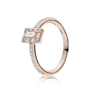 (resim) Pandora 14 ayar pembe altın Aydınlık Buz Yüzük - 187541CZ