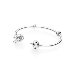 (resim) Disney, PANDORA Mickey Fare & Minnie Fare Açık Bangle Bileklik -