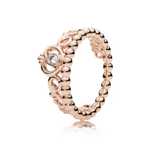 (resim) Pandora 14 ayar pembe altın kaplama Tiara Yüzük - 180880CZ