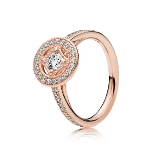 (resim) Pandora 14 ayar pembe altın Vintage Allure Yüzük - 181006CZ