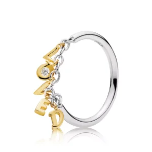 (resim) Pandora 14k altın kaplama Sevilen Senaryo Yüzük - 167799CZ