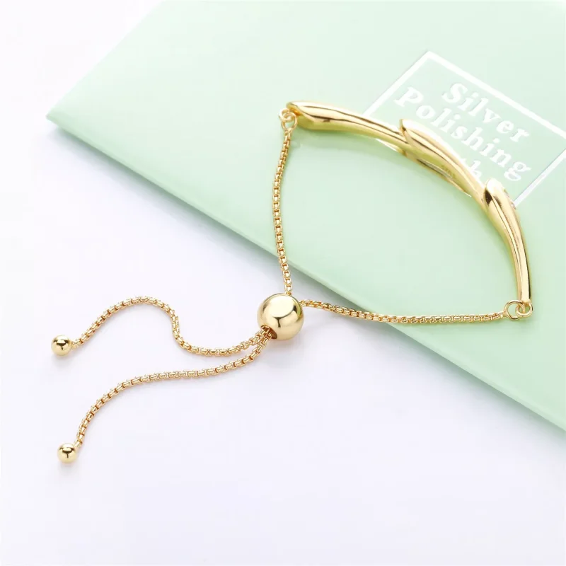 (resim) Pandora 14k altın kaplama Çiçek Kök Sürme Bileklik - 567917CZ - Görüntüle 3