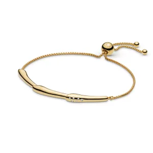 (resim) Pandora 14k altın kaplama Çiçek Kök Sürme Bileklik - 567917CZ