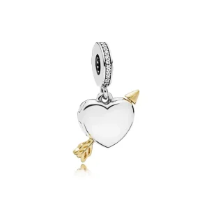 (resim) Pandora 14k altın kaplama Sınırlı Sayıda Aşk Ok Sallantılı Charm - B801113