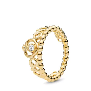 (resim) Pandora 14k altın kaplama benim prenses tacım Yüzük - 167158CZ