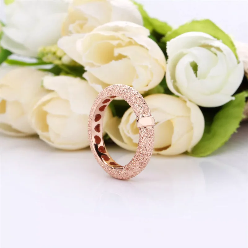 (resim) Pandora 14k rose altın kaplama mat parlaklık Yüzük - 187954 - Görüntüle 2