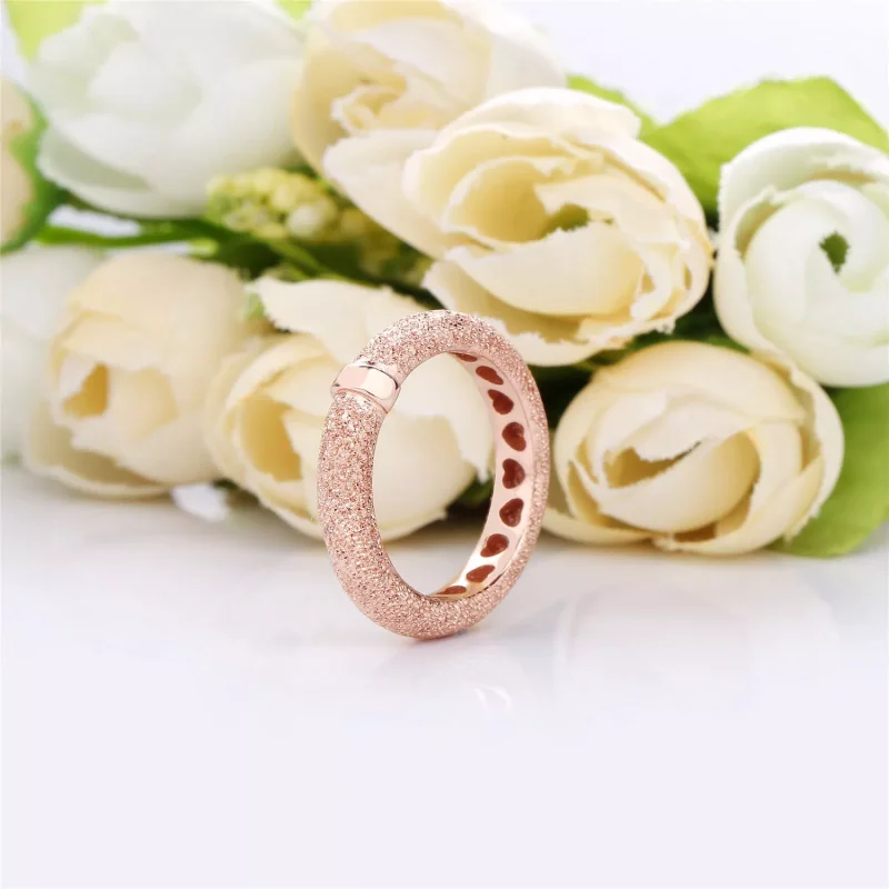 (resim) Pandora 14k rose altın kaplama mat parlaklık Yüzük - 187954 - Görüntüle 3