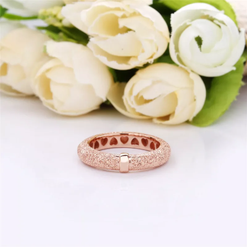 (resim) Pandora 14k rose altın kaplama mat parlaklık Yüzük - 187954 - Görüntüle 4