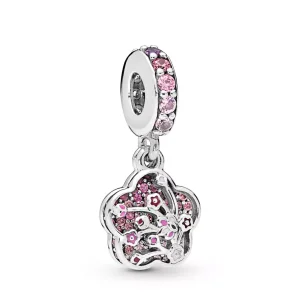 (resim) Pandora Pavé Şeftali Çiçeği Çiçeği Sallantılı Charm - 798112NCCMX