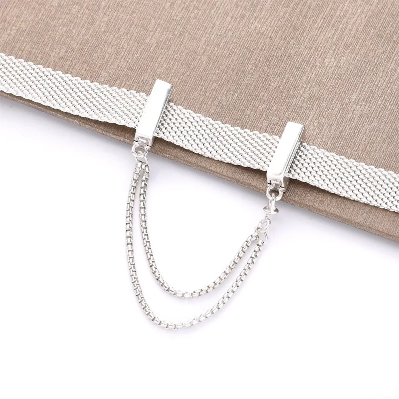 (resim) Işıltılı Güvenlik Zincirli Klips Charm - 798269CZ - Görüntüle 4