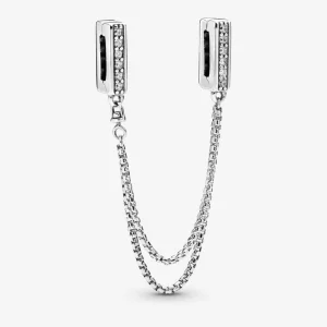 (resim) Işıltılı Güvenlik Zincirli Klips Charm - 798269CZ