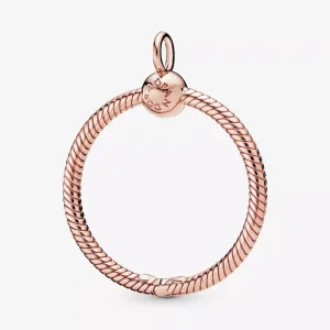 (resim) Pandora 14 ayar pembe altın O Büyük Kolye Ucu - PJ-00637B