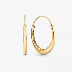 (resim) Pandora 14k altın kaplama Tıknaz Halka Küpe - 268070