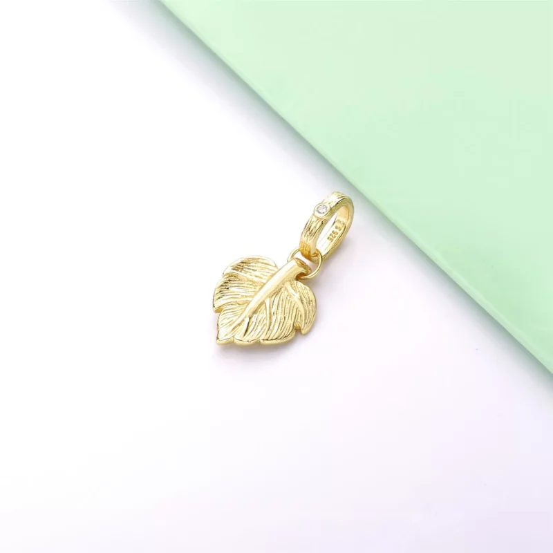 (resim) Pandora 14k altın kaplama Yaprak Kolye Ucu - 368251CZ - Görüntüle 2