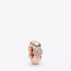 (resim) Pandora 14k rose altın kaplama Cilalı & Pavé Boncuk Ayraç - 788310CZ