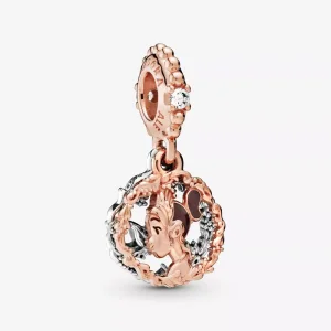 (resim) Pandora 14k rose altın kaplama Disney, Prenses Tiana Sallantılı Charm - 788234CZ