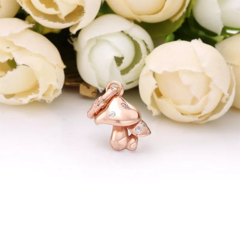 (resim) Pandora 14k rose altın kaplama Köpüklü Mantarlar Sallantılı Charm - 788240NEP - Görüntüle 4