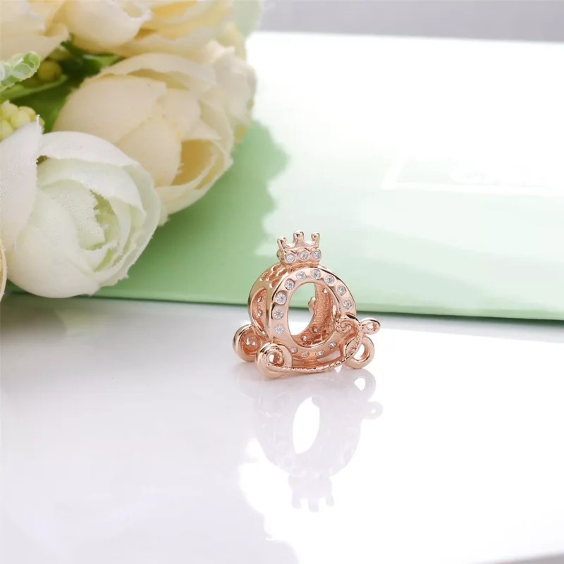 (resim) Pandora 14k rose altın kaplama Taç O Arabası Charm - 788129CZ - Görüntüle 2