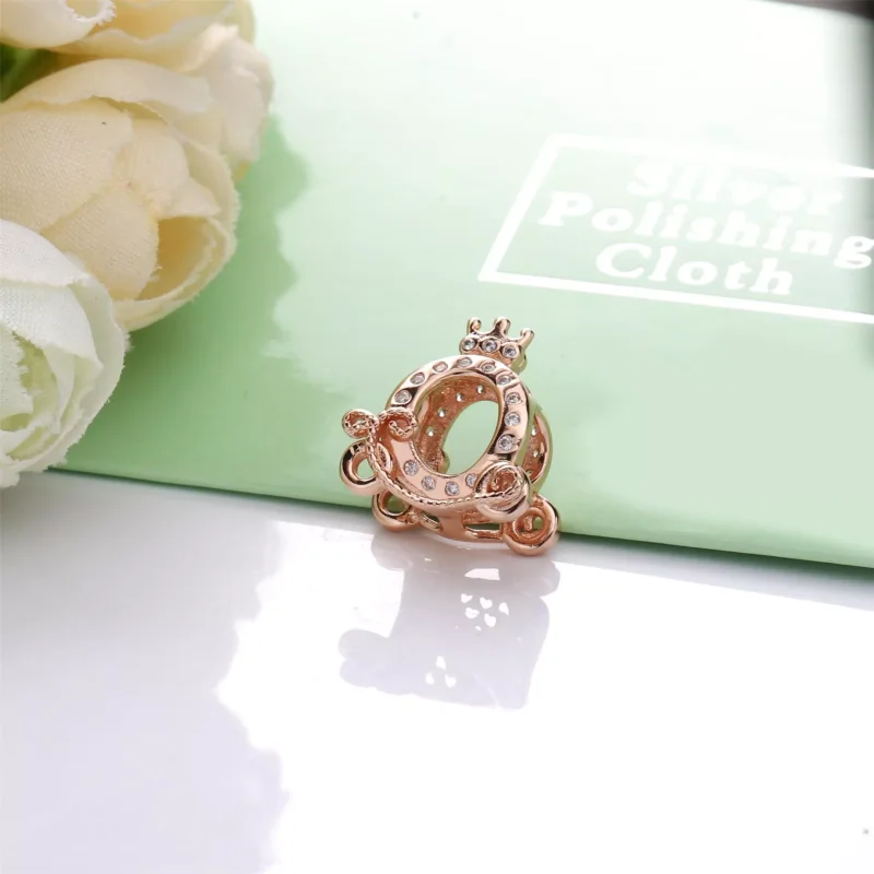 (resim) Pandora 14k rose altın kaplama Taç O Arabası Charm - 788129CZ - Görüntüle 4