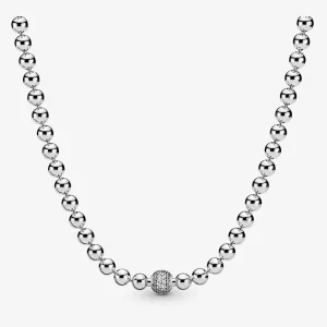 (resim) Pandora Boncuklar ve Pavé Zincir Kolye - 398565C01