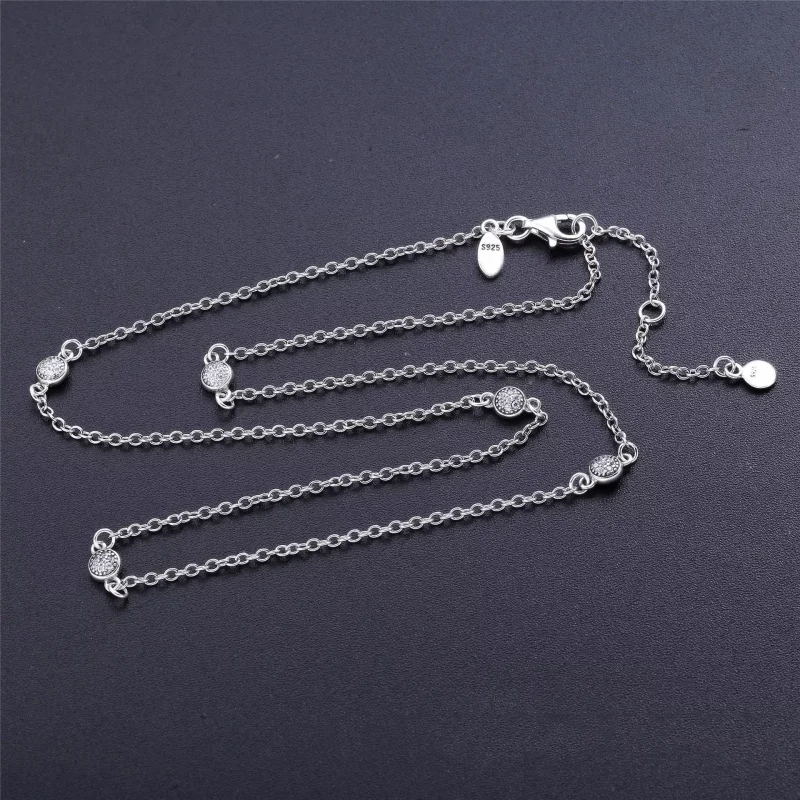 (resim) Pandora Göz kamaştırıcı Narin Damlacıklar Zincir Kolye - 590525CZ - Görüntüle 4