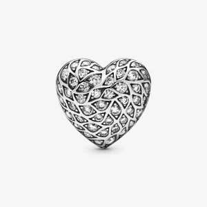 (resim) Pandora tarzı Pırıl pırıl Desen Kalp Çi̇vi̇ küpeler - 298568C01