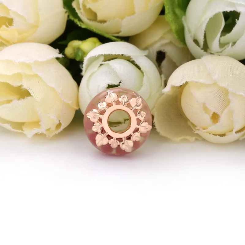(resim) Pembe Murano Camı ve Yapraklı Charm - 788244 - Görüntüle 4
