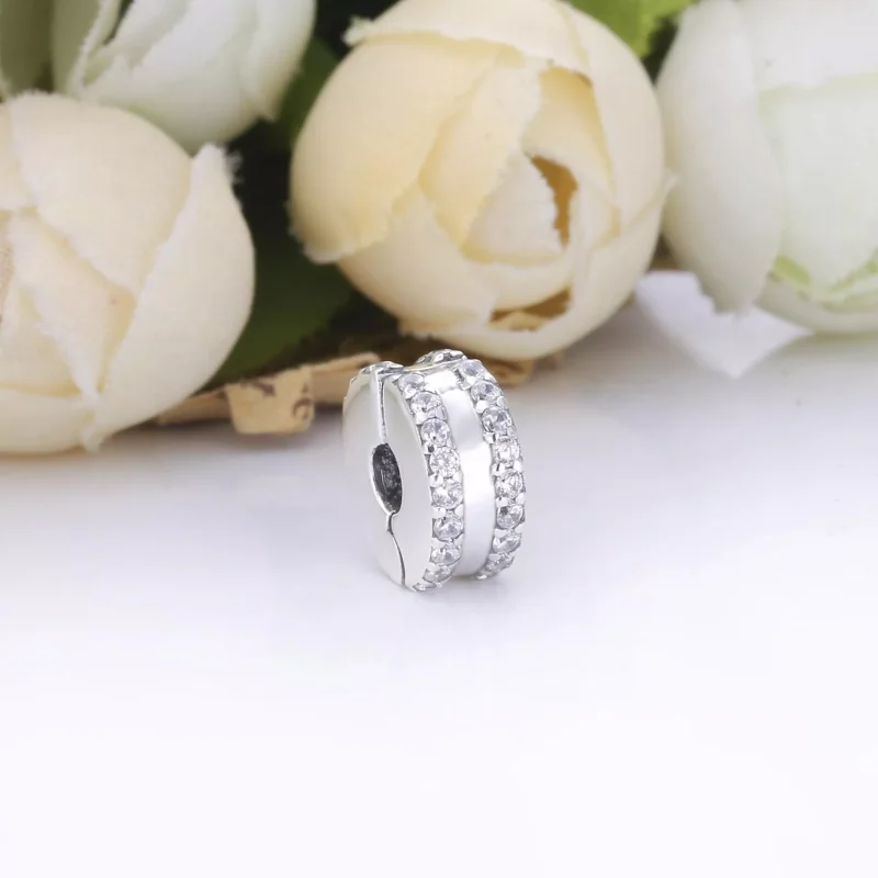 (resim) Çift Hatlı Pavé Klips Charm - 798422C01 - Görüntüle 2