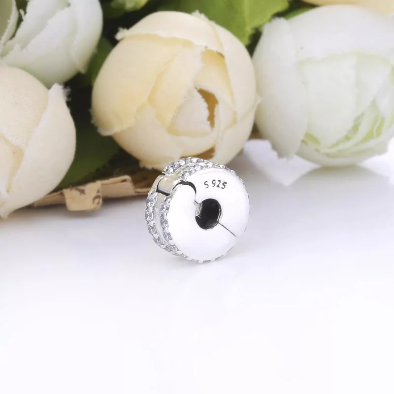 (resim) Çift Hatlı Pavé Klips Charm - 798422C01 - Görüntüle 3