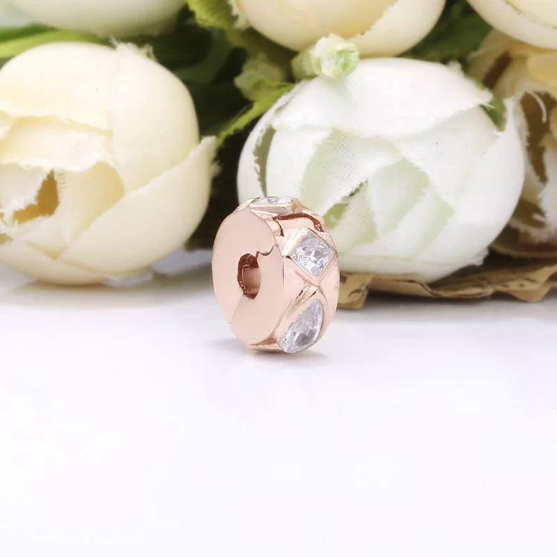 (resim) Pandora 14k rose altın kaplama Geometrik şekiller Klips - 788429C01 - Görüntüle 4