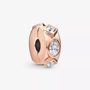 (resim) Pandora 14k rose altın kaplama Geometrik şekiller Klips - 788429C01