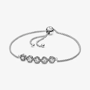 (resim) Pandora Yuvarlak Işıltı Kaydırıcısı Bilezik - 598510C01
