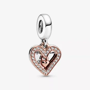 (resim) Işıltılı El Yapımı Kalp Şeklinde Sallantılı Charm - 788693C01