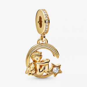 (resim) Pandora 14k altın kaplama Melek ve Kayan Yıldız Sallantılı Charm - 768483C01