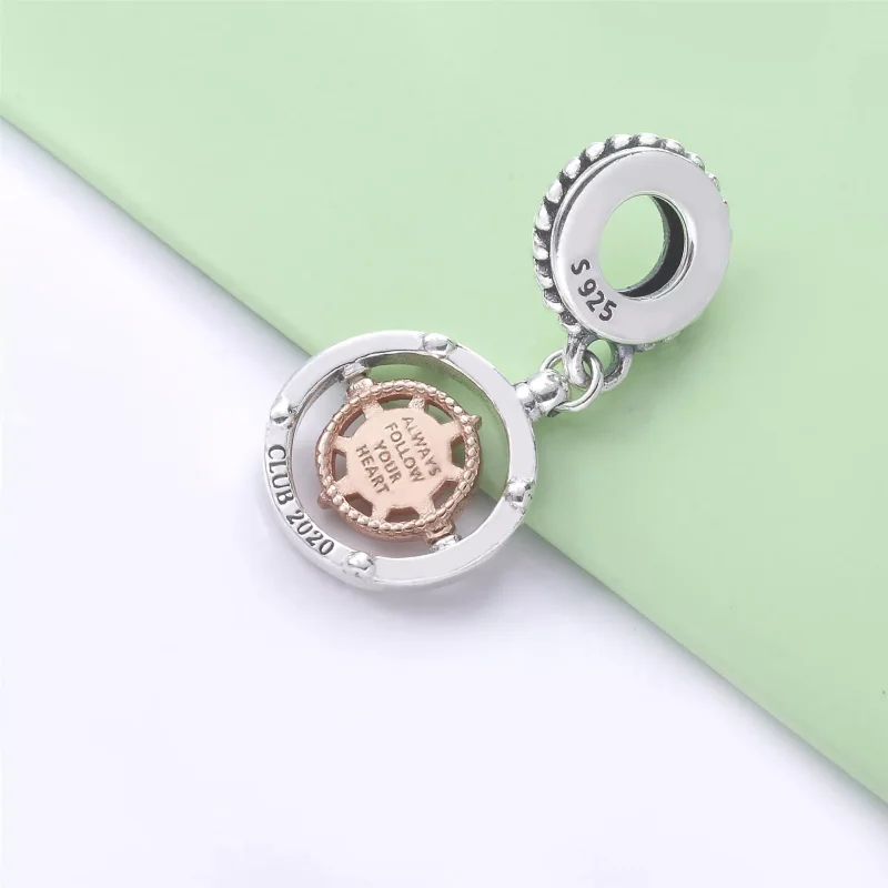 (resim) Pandora 14k rose altın kaplama Pandora Club 2020 Pusula Sallantılı Charm - 78859 - Görüntüle 4