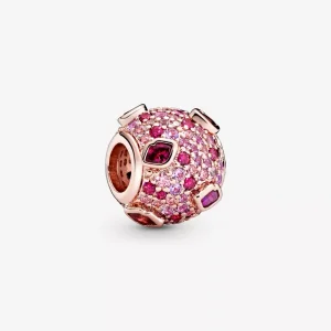 (resim) Pandora 14k rose altın kaplama Öpücük Pavé Charm - 788702C01