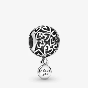 (resim) Pandora Kafes İşi Aşk Kalpleri Charm - 798606C00