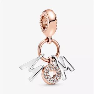 (resim) Işıltılı Anne Harfleri Sallantılı Charm - 788828C01