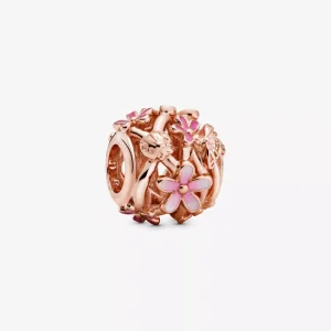 (resim) Kafes İşi Pembe Papatya Charm - 788772C01