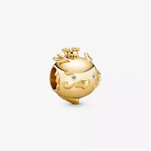 (resim) Pandora 14k altın kaplama Parlayan Zodyak Ejderha Charm - 768580C01