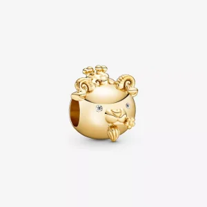 (resim) Pandora 14k altın kaplama Parlayan Zodyak Keçisi Charm - 768583C01