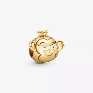 (resim) Pandora 14k altın kaplama Parlayan Zodyak Maymunu Charm - 768597C01