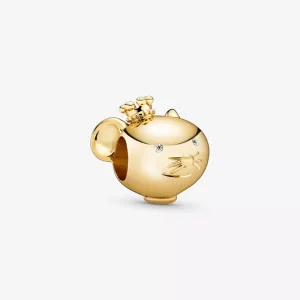 (resim) Pandora 14k altın kaplama Parlayan Zodyak Sıçan Charm - 768587C01
