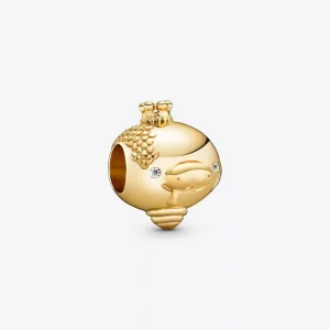(resim) Pandora 14k altın kaplama Parlayan Zodyak Yılanı Charm - 768589C01