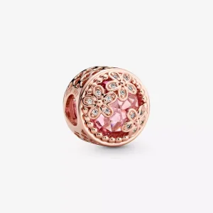 (resim) Pandora 14k rose altın kaplama Pırıl pırıl Pembe Papatya Çiçeği Charm - 782055C01