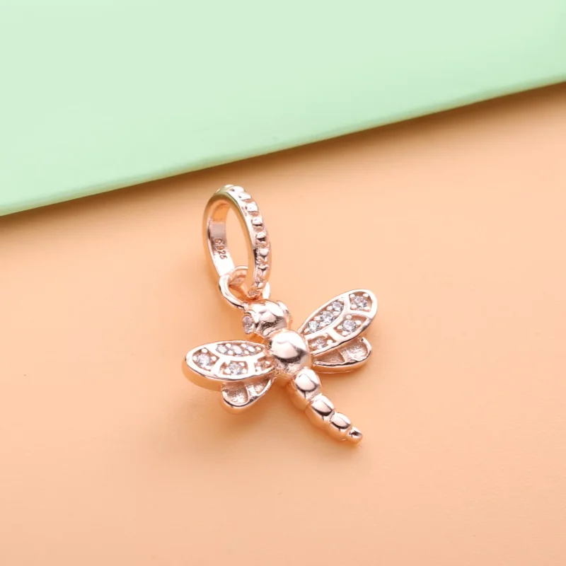 (resim) Pandora 14k rose altın kaplama Pırıl pırıl Yusufçuk Kolye Ucu - 388803C01 - Görüntüle 3