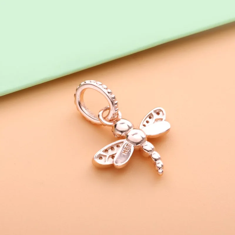 (resim) Pandora 14k rose altın kaplama Pırıl pırıl Yusufçuk Kolye Ucu - 388803C01 - Görüntüle 4