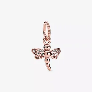(resim) Pandora 14k rose altın kaplama Pırıl pırıl Yusufçuk Kolye Ucu - 388803C01