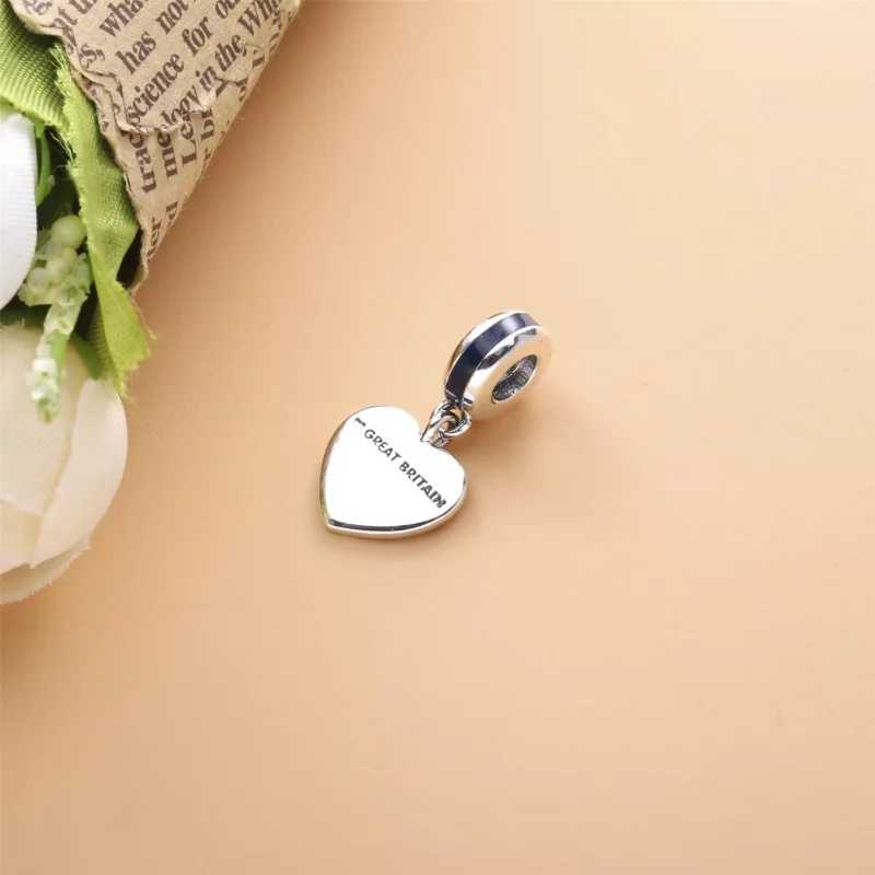 (resim) Pandora Büyük Britanya Bayrağı Kalp Sallantılı Charm - 791512ENMX - Görüntüle 3