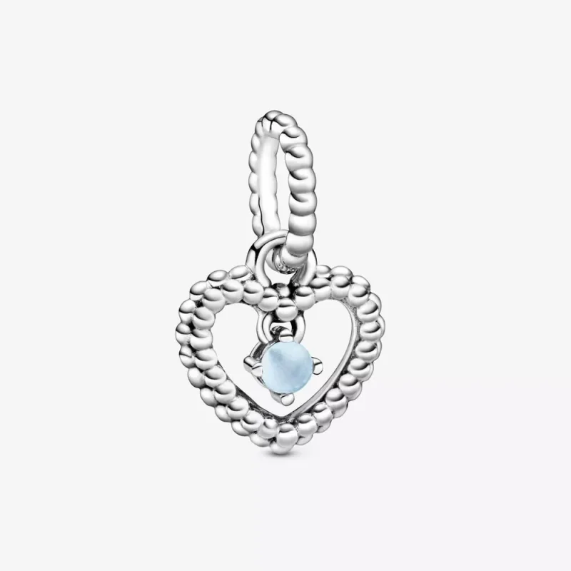 (resim) Pandora Gökyüzü Mavi boncuklu kalp Sallantılı Charm - 798854C07